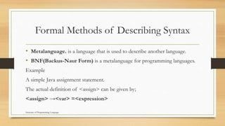 6. describing syntax and semantics | PPTX