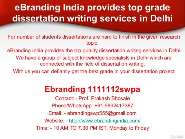 Dissertation writing services delhi contact