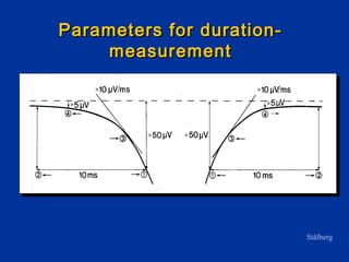 Parameters for duration-Parameters for duration-
measurementmeasurement
Stålberg
 