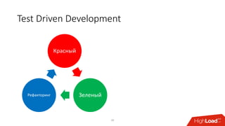 Test Driven Development
Красный
ЗеленыйРефакторинг
39
 