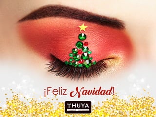Diseño navideño realizado para la escuela de maquillaje Thuya