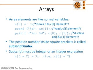 Arrays in C++ | PPT