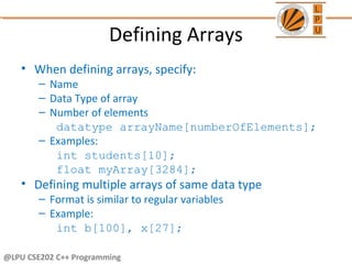 Arrays in C++ | PPT
