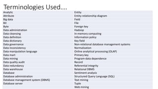 Foundations of business intelligence databases and information ...