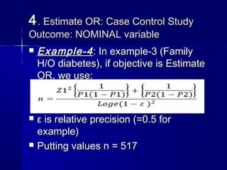 Case Sample Calculation 6. sample size v3 | PPT