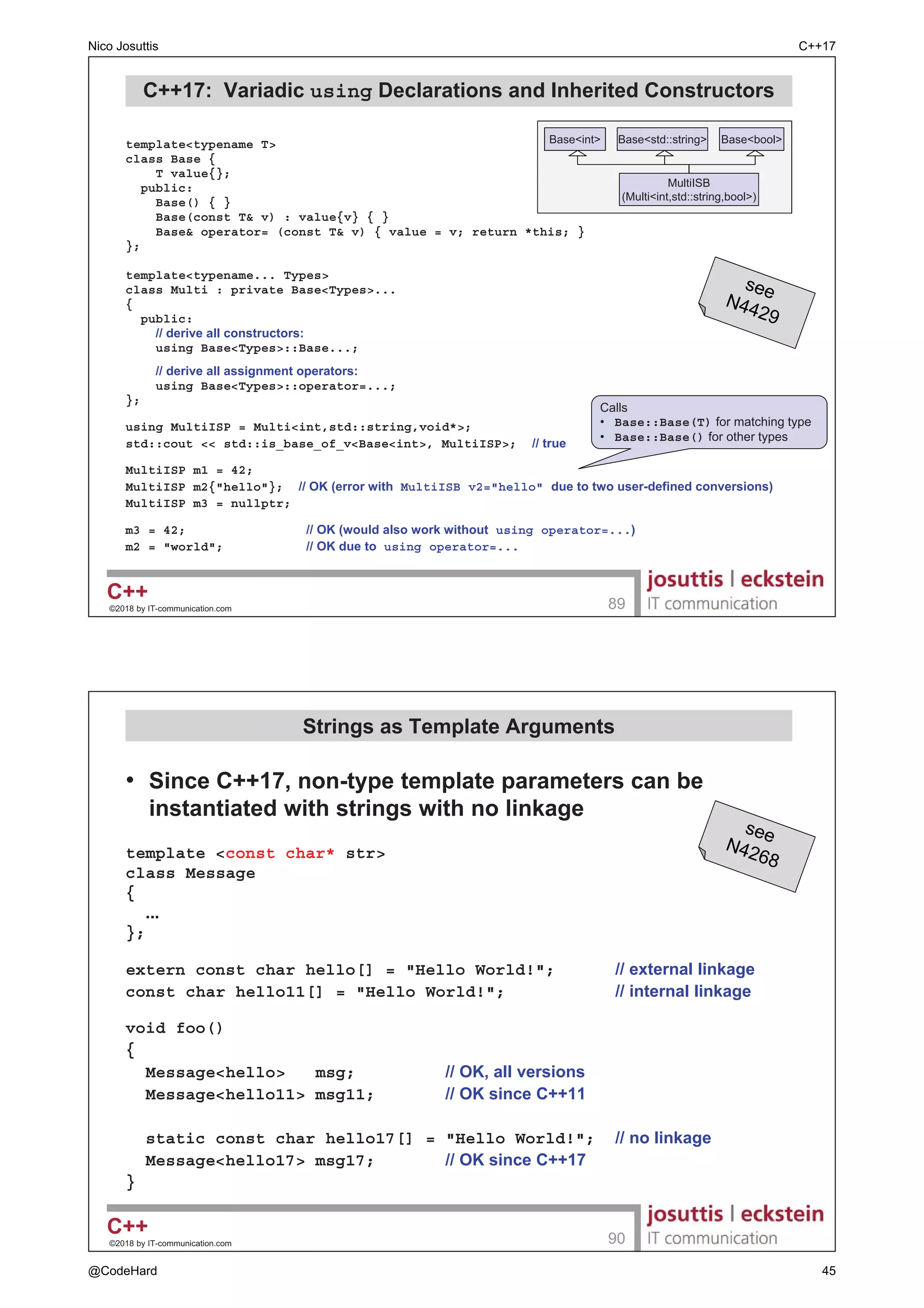 struct A {
static constexpr int n = 5;   GHFODUDWLRQ
};
std::cout  A::n;  2. ostream::operator(int) JHWV A::n E YDOXH 