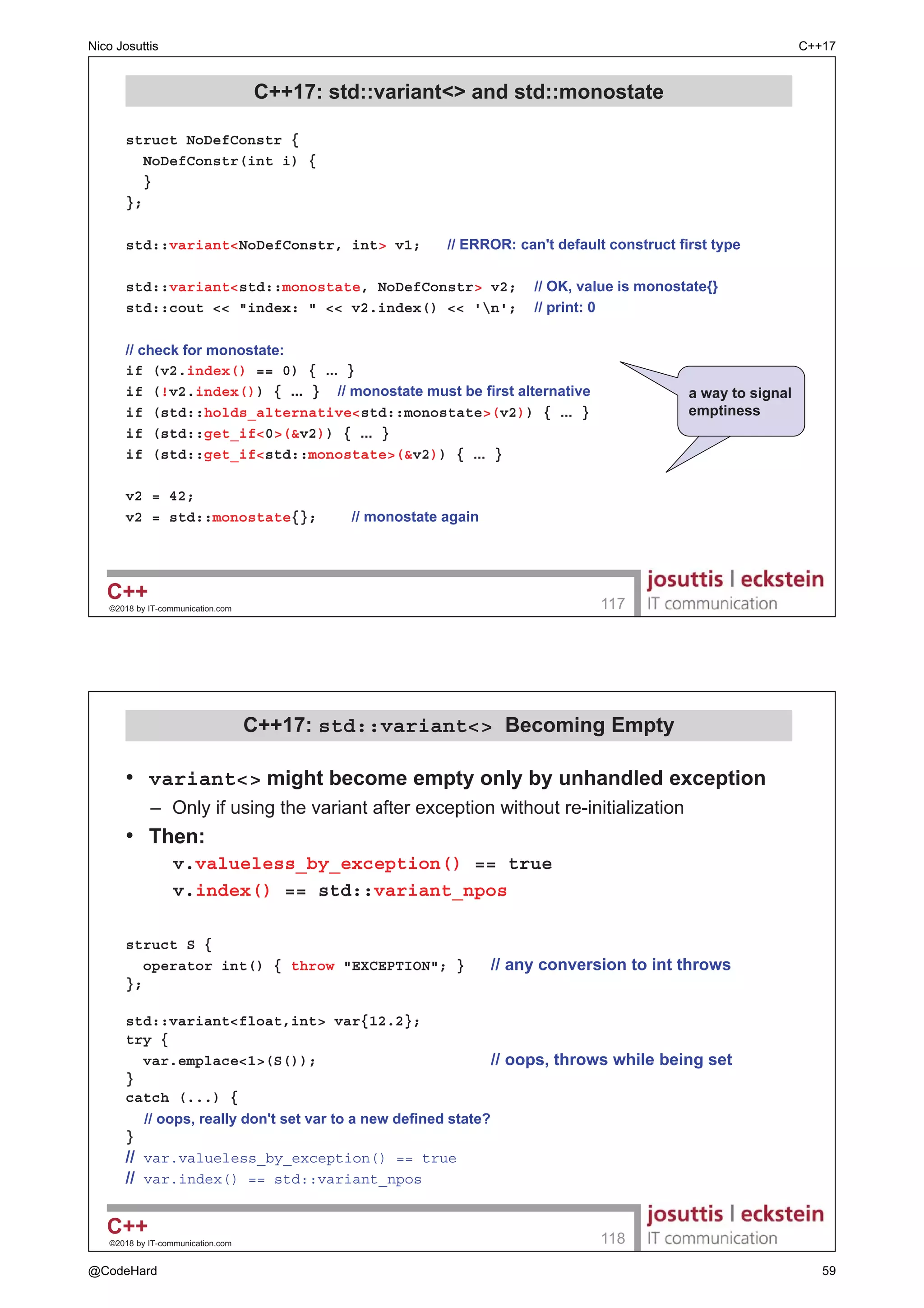 ‹ E ,7FRPPXQLFDWLRQFRP 

 $JJUHJDWHV ,QFRPSDWLELOLWLHV
‡ $JJUHJDWHV DUH DUUDV RU FODVV WSHV ZLWK
± QR XVHUGHFODUHG RU H[SOLFLW FRQVWUXFWRU
± QR FRQVWUXFWRU LQKHULWHG E D XVLQJ GHFODUDWLRQ
± QR SULYDWH RU SURWHFWHG QRQVWDWLF GDWD PHPEHUV
± QR YLUWXDO IXQFWLRQV
± QR YLUWXDO SULYDWH RU SURWHFWHG EDVH FODVVHV
‡ 1RWH $ GHOHWHG GHIDXOW FRQVWUXFWRU GRHVQ
W GLVDEOH
1RWH DJJUHJDWH LQLWLDOL]DWLRQ KWWSVZJOLQNFZJ 