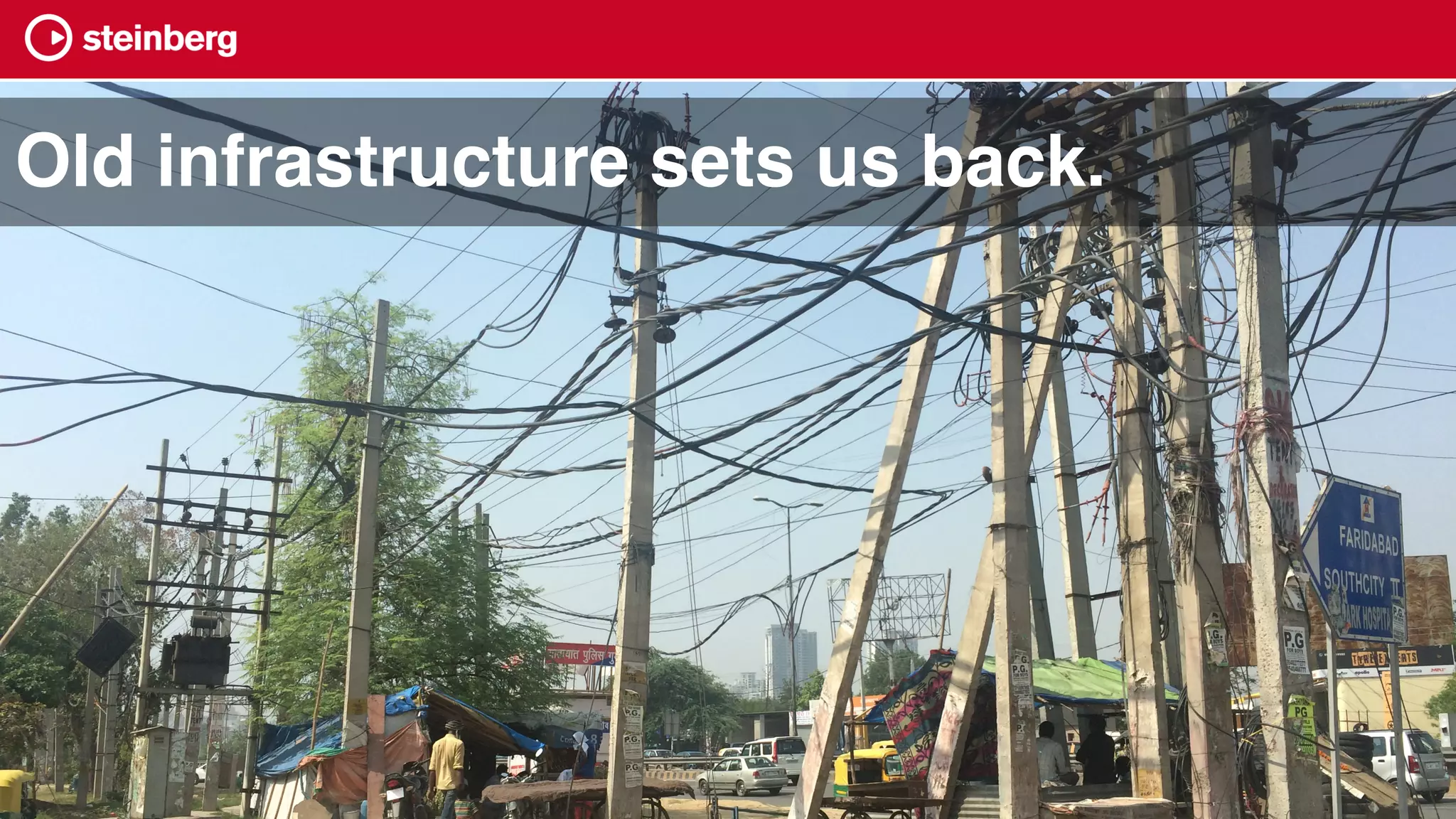 Old infrastructure sets us back.
 
