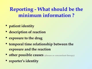 Reaction In Reporting Detection, reporting and management of adverse events | PPT
