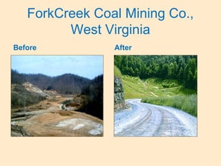 ForkCreek Coal Mining Co.,
West Virginia
Before After
 