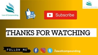 THANKS FOR WATCHING
/lawofcompounding
 
