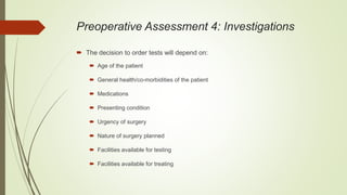 6.preoperative assessment | PPTX