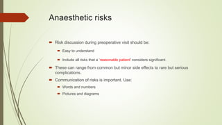 Anaesthetic Risks 6.preoperative assessment | PPTX