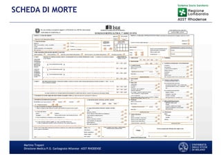 Martino Trapani
Direzione Medica P.O. Garbagnate Milanese –ASST RHODENSE
SCHEDA DI MORTE
 