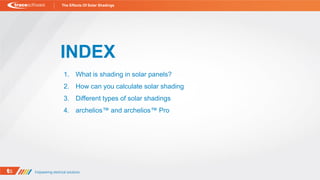 THE EFFECTS OF SOLAR SHADINGS ON THE PERFORMANCE OF PV PANELS | PDF