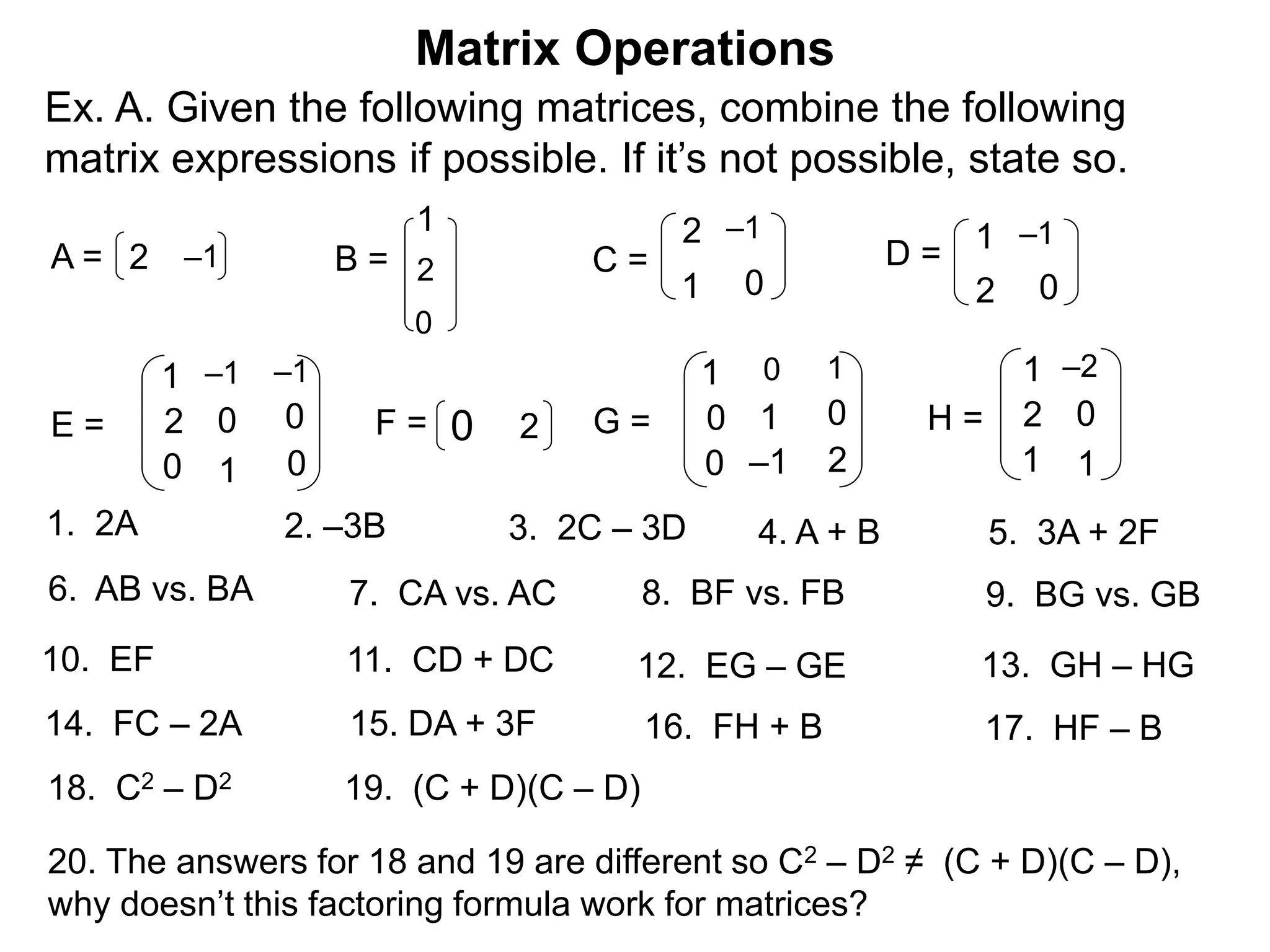 6.3 matrix algebra t | PPTX
