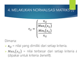 Sistem Penunjang Keputusan [Simple Additive Weighting] | PPTX