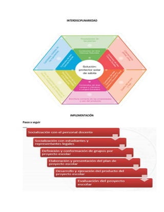 INTERDISCIPLINARIEDAD
IMPLEMENTACIÓN
Pasos a seguir
 