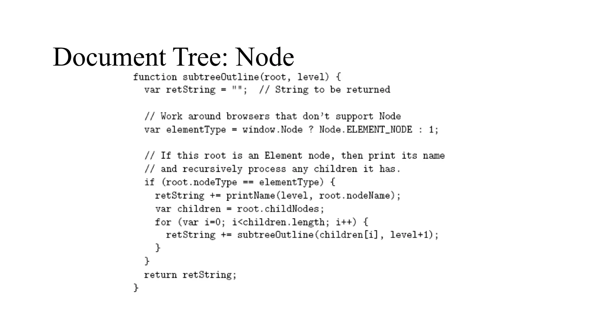 Document Tree: Node
 