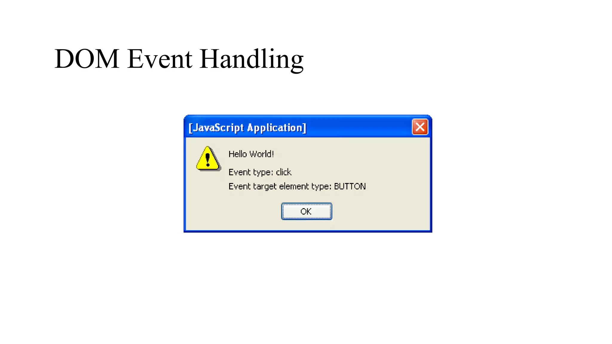 DOM Event Handling
 
