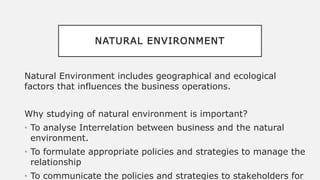 Natural Environment of Business | PPTX