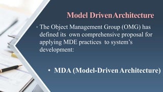 Modal Driven Architecture In Software Engineering By NADEEM AHMED | PPT