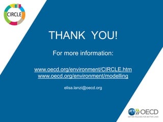 THANK YOU! For more information: www.oecd.org/environment/CIRCLE.htm www.oecd.org/environment/modelling elisa.lanzi@oecd.org 