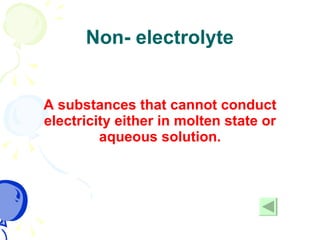 Non Conductive Examples Introduction to ElectroChemistry | PPT
