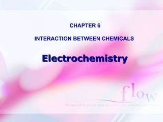 Electrochemistry CHAPTER 6 INTERACTION BETWEEN CHEMICALS 