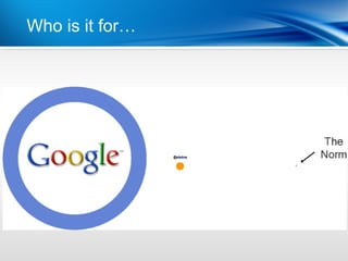 Who is it for…


Point
•Dot 1
•Dot 2
 