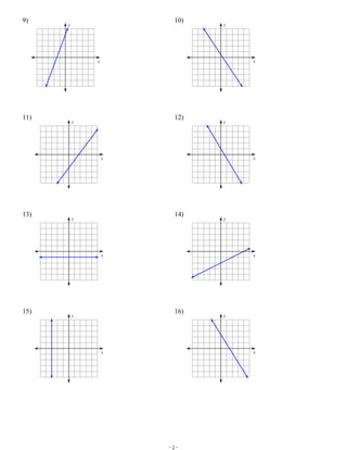kuta software algebra 1 graphing lines