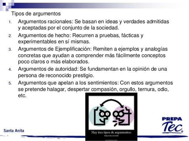 6.1 tipos de argumentos