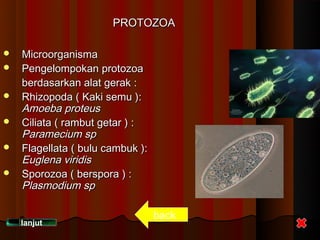 Persamaan plasmodium paramecium dan euglena adalah