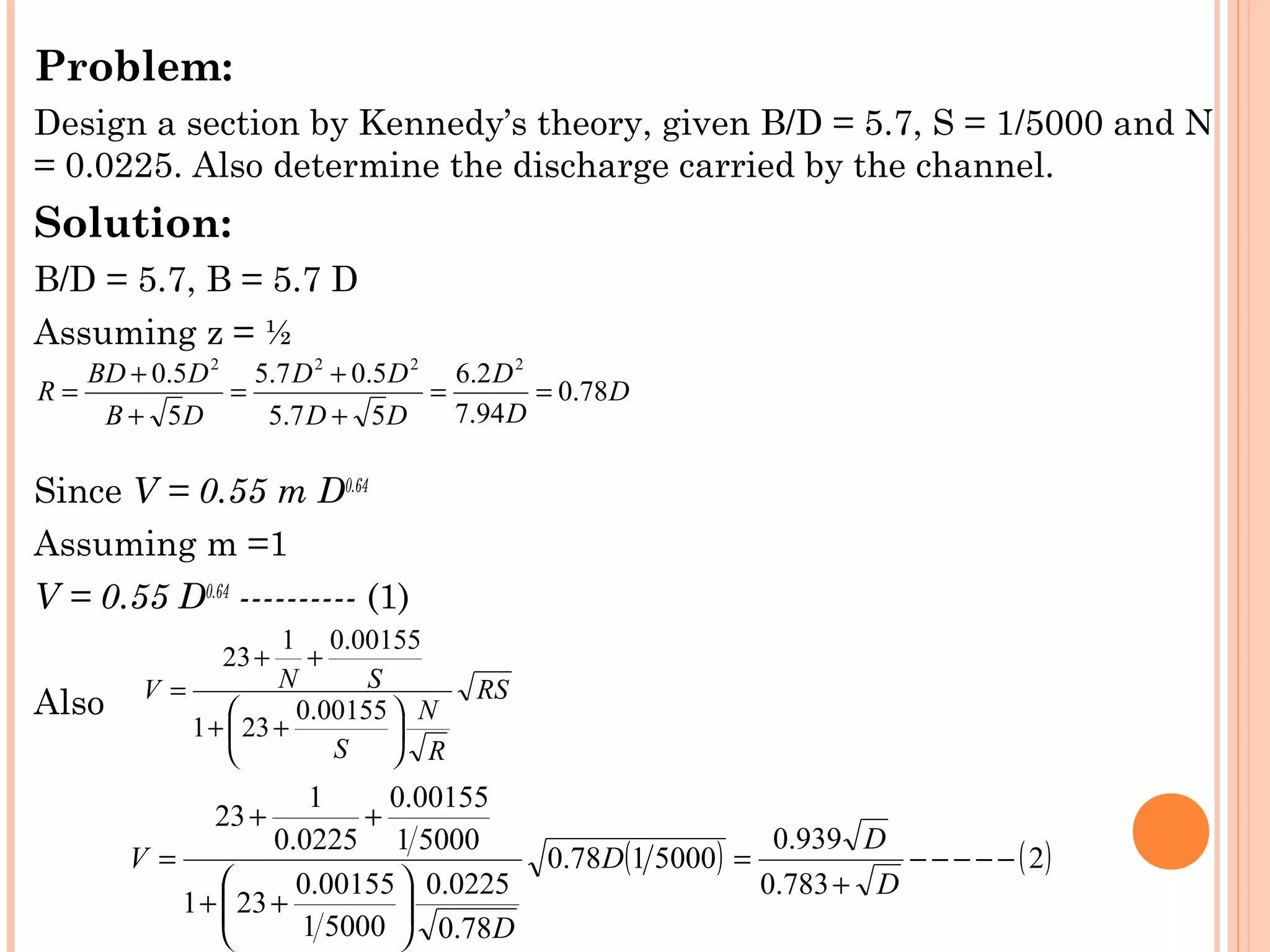 Design Of Hydraulic Structure - Kennedy's Theory | PPT