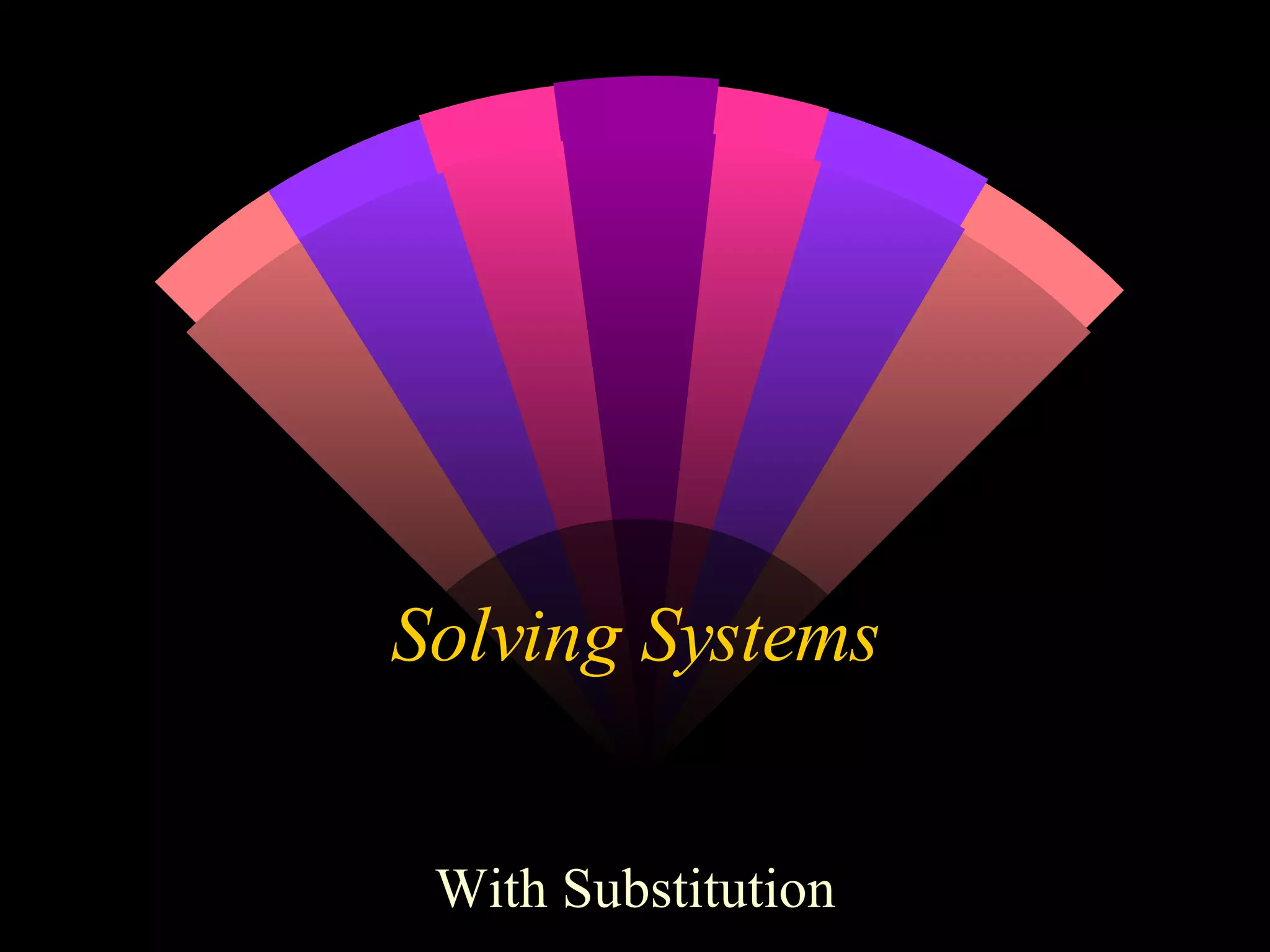 Solving Systems With Substitution
