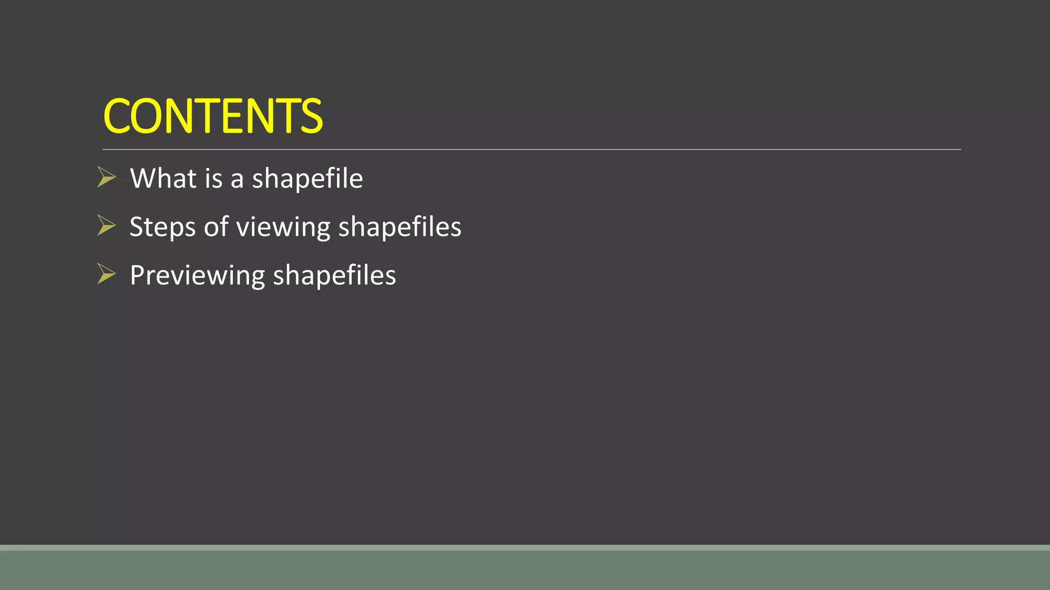 6. Shapefiles in gis | PPTX