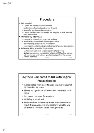 Arm Induction 6. induction of labour | PDF