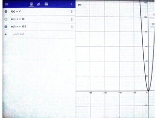 6 geogebra الصف الثانى الثانوى التفاضل حل امثلة المعاصر التيرم الثانى