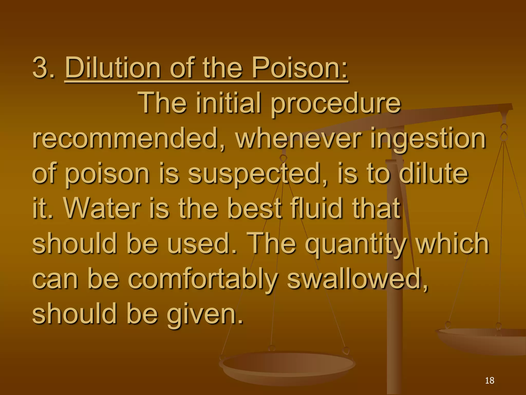 Principles of management in a case of poisoning part 1 | PPT
