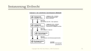 Instanzenzug Zivilrecht
Copyright: Dipl.-Hdl. Ilona Riesen | IloRi Translations 41
 