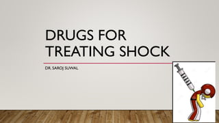 DRUGS FOR
TREATING SHOCK
DR. SAROJ SUWAL
 