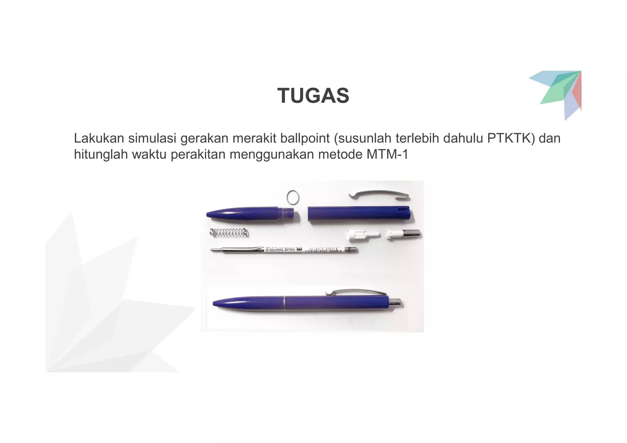 6.1. PENGUKURAN WAKTU KERJA TIDAK LANGSUNG METODE MTM | PDF