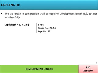 Development Length Sample Development length | PPTX