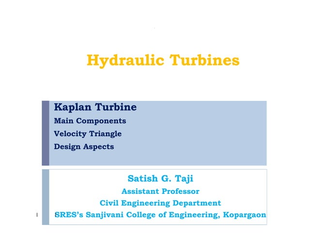 Kaplan Turbine - Design and Numerical | PDF | Physics | Science
