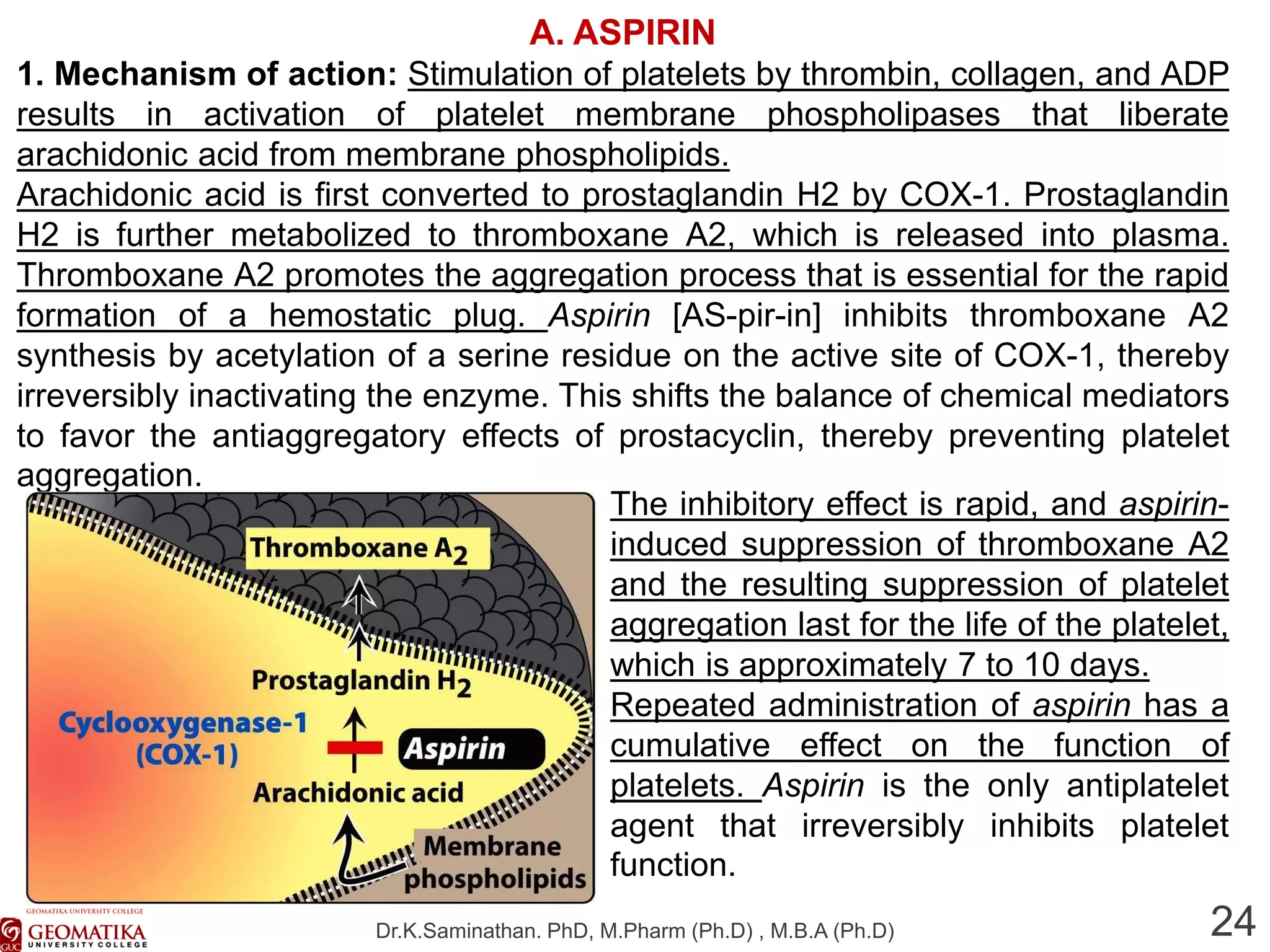 6. anticoagulants and antiplatelet agents | PDF