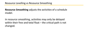 6.5 Resource Leveling and Resource Smoothing | PPTX