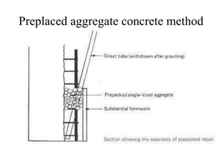Preplaced aggregate concrete method
 