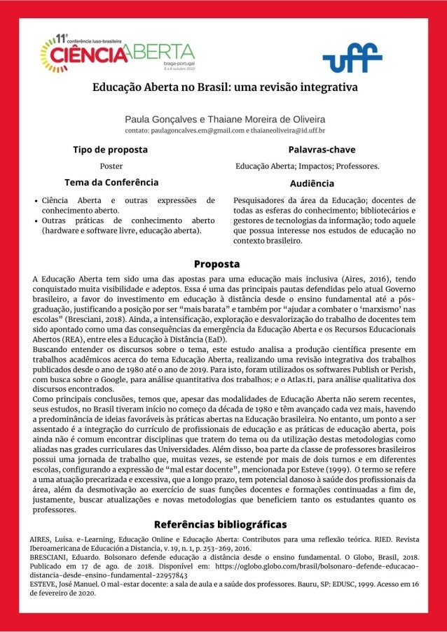 Educação Aberta no Brasil: Uma revisão integrativa