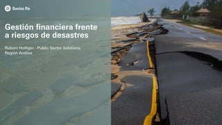 Gestión financiera frente
a riesgos de desastres
Rubem Hofliger - Public Sector Solutions
Región Andina
 