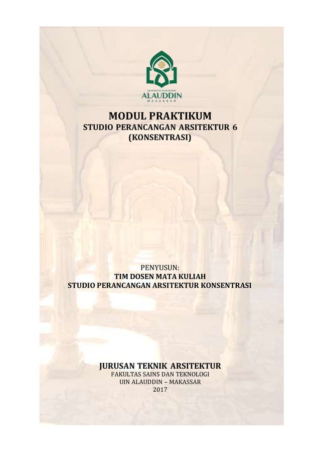 6. modul praktikum asas dan studio perancangan arsitektur 6 | PDF